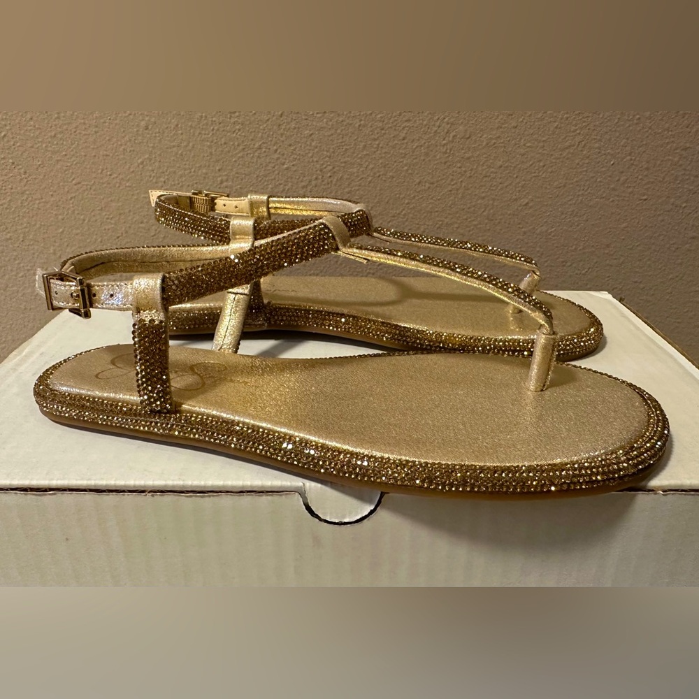 🔴 Jessica Simpson Oliara T-Strap Flat Sandal - NIB